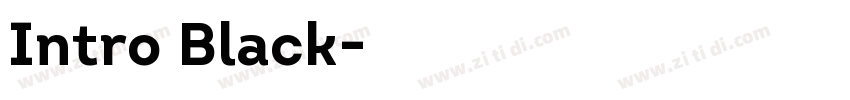 Intro Black字体转换